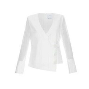 C/Meo Collective First Light White Wrap Top Blouse
